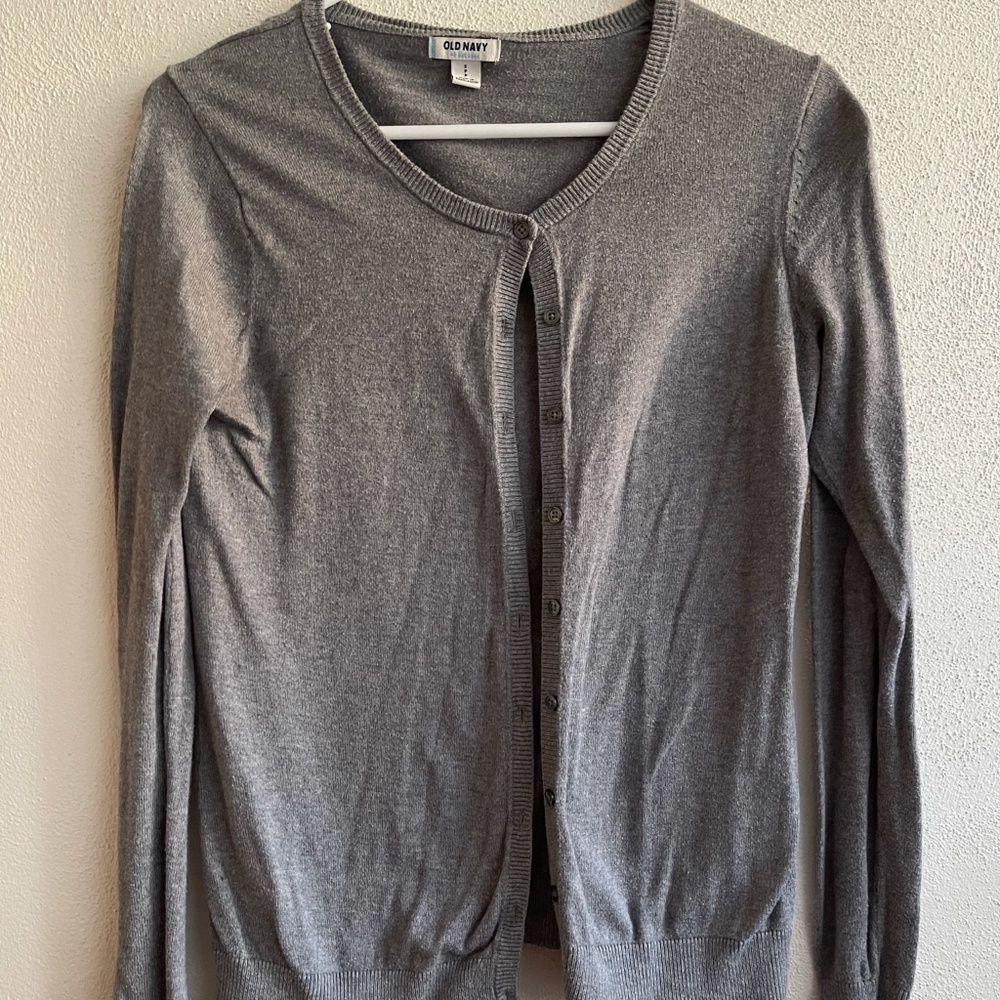 Old Navy Light Gray Cardigan